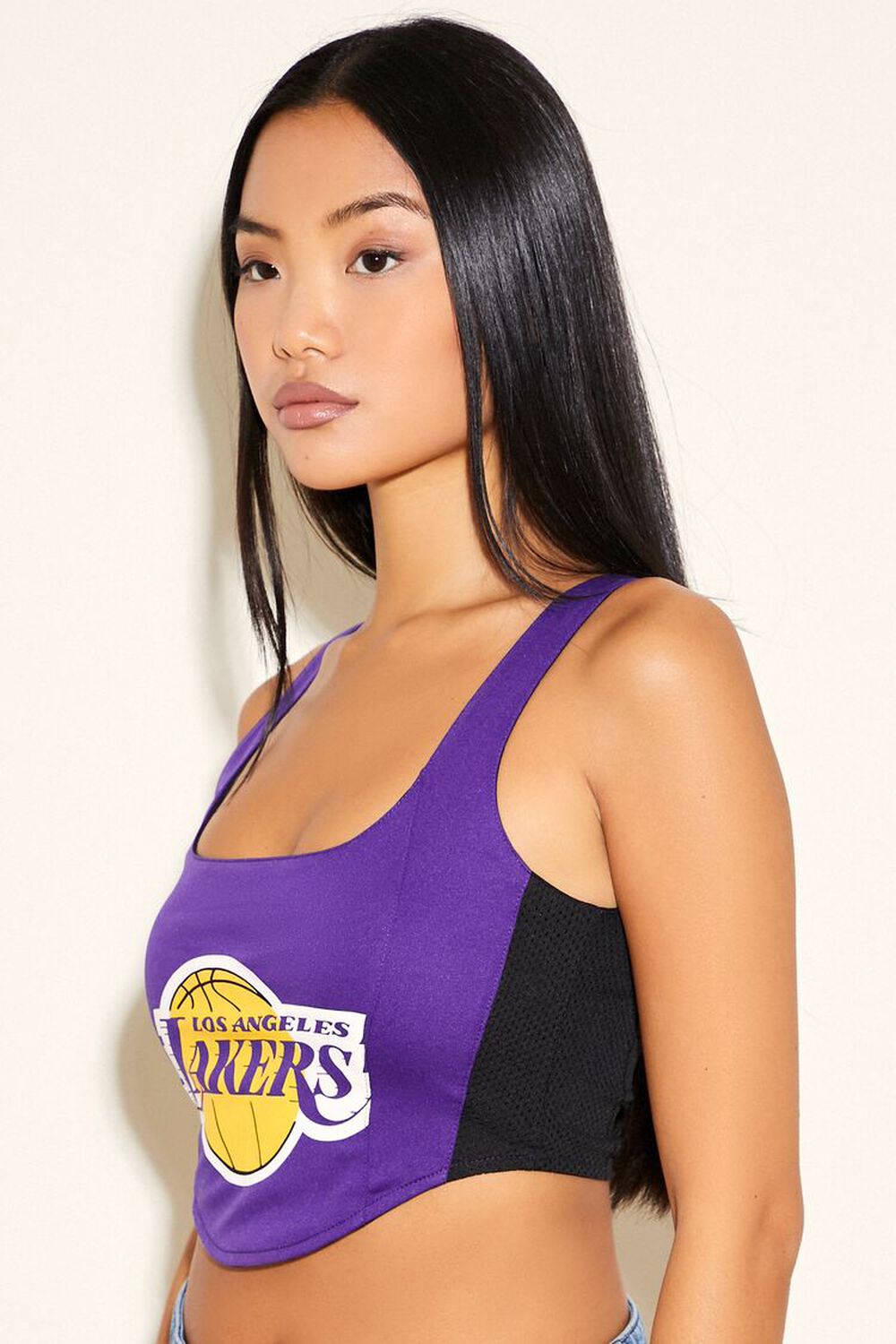 Reworked Los Angeles Lakers Crop Top